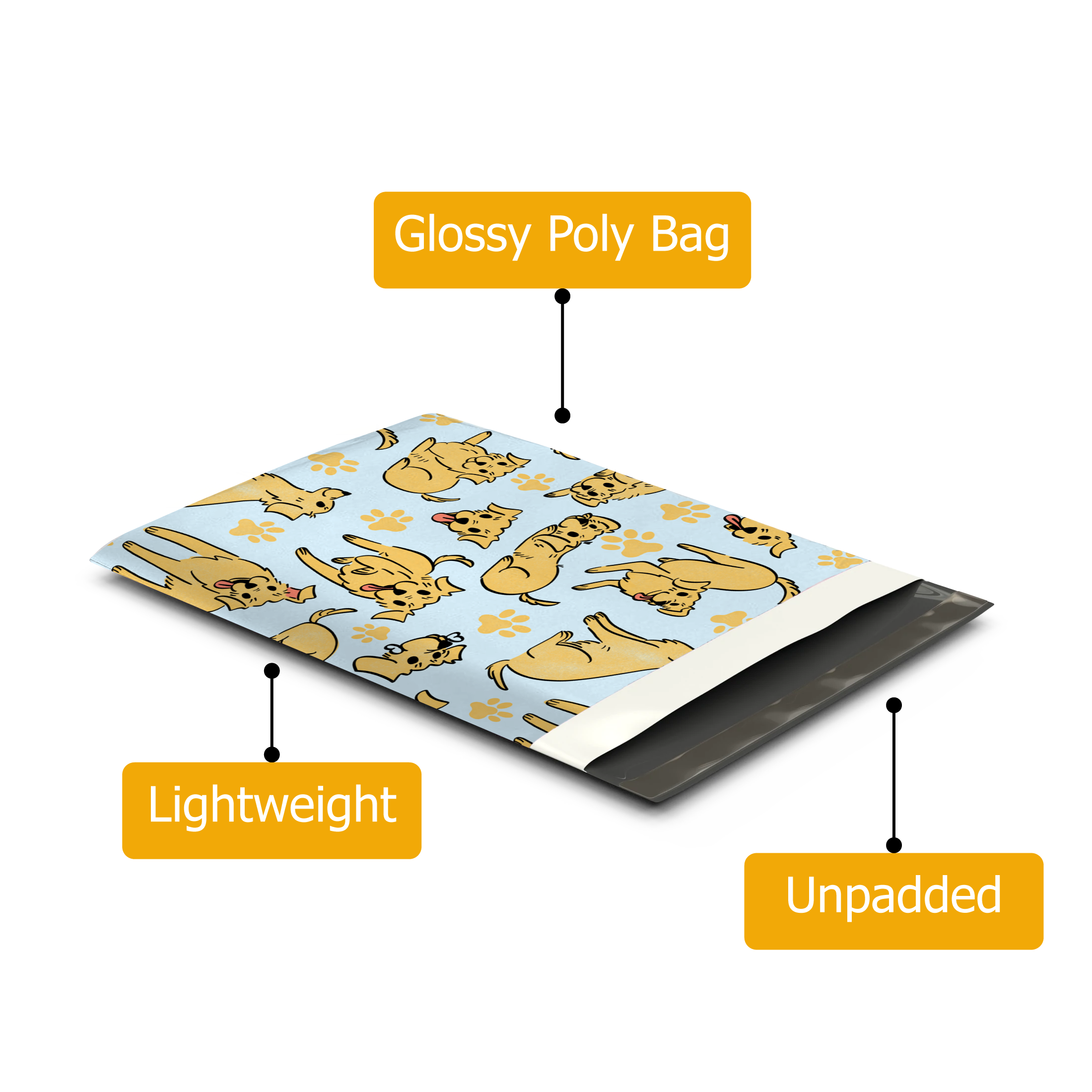 10x13 Dogs Poly Mailers – Shipping Bags for Small Business