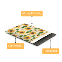 10x13 Sunflowers and Bumble Bees Poly Mailers – Shipping Bags for Small Business