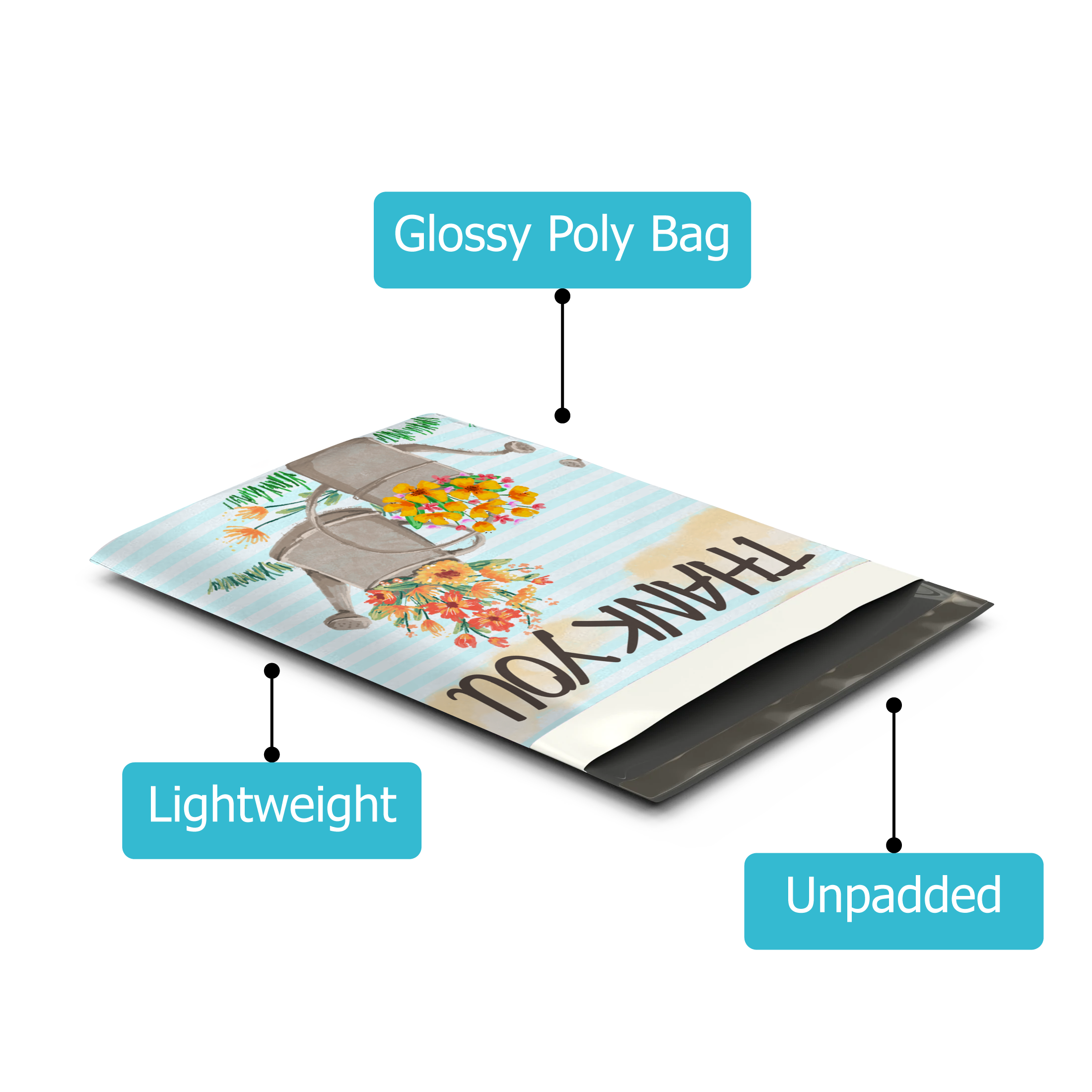 10x13 Watering Can Poly Mailers – Shipping Bags for Small Business