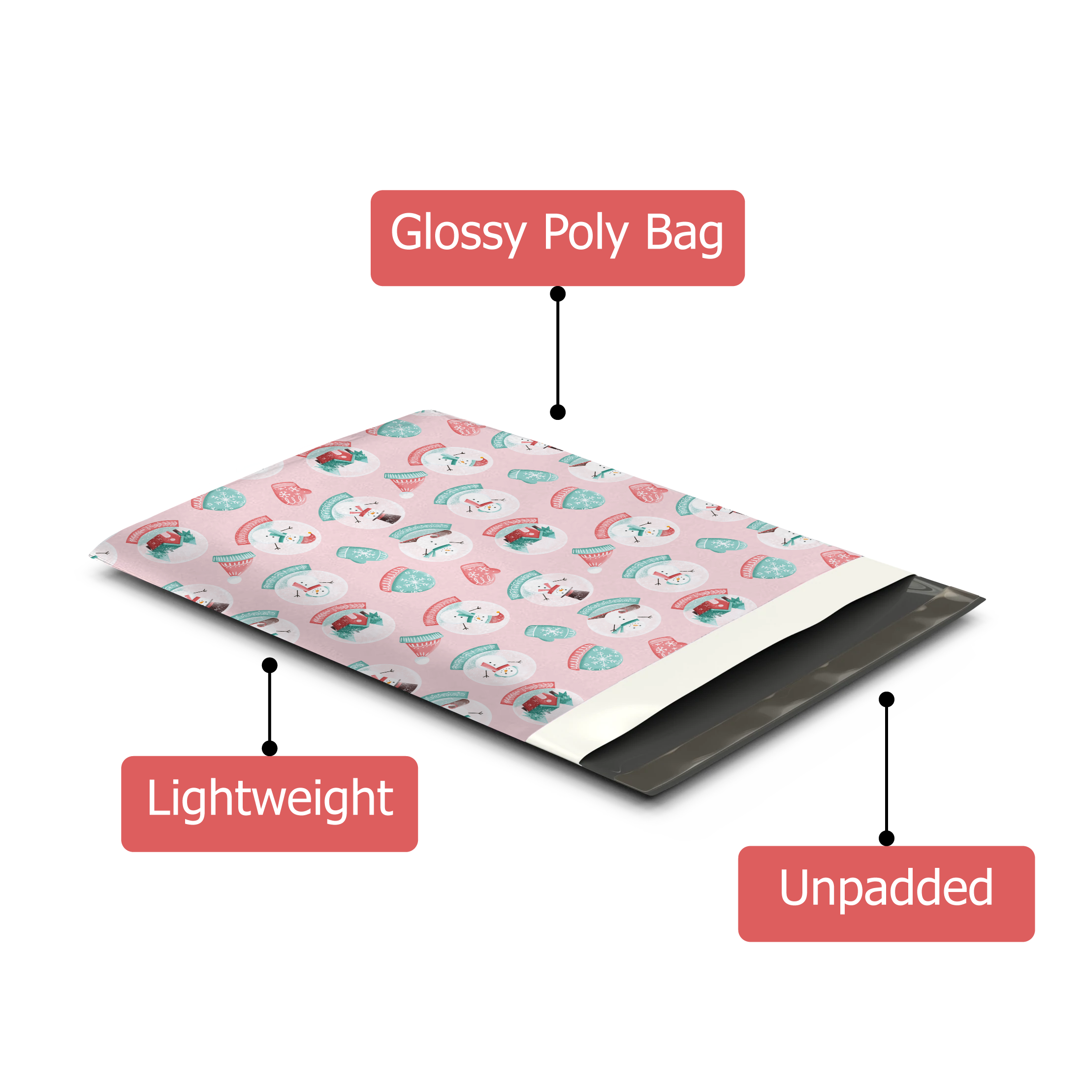 10x13 Snowglobes Poly Mailers – Shipping Bags for Small Business