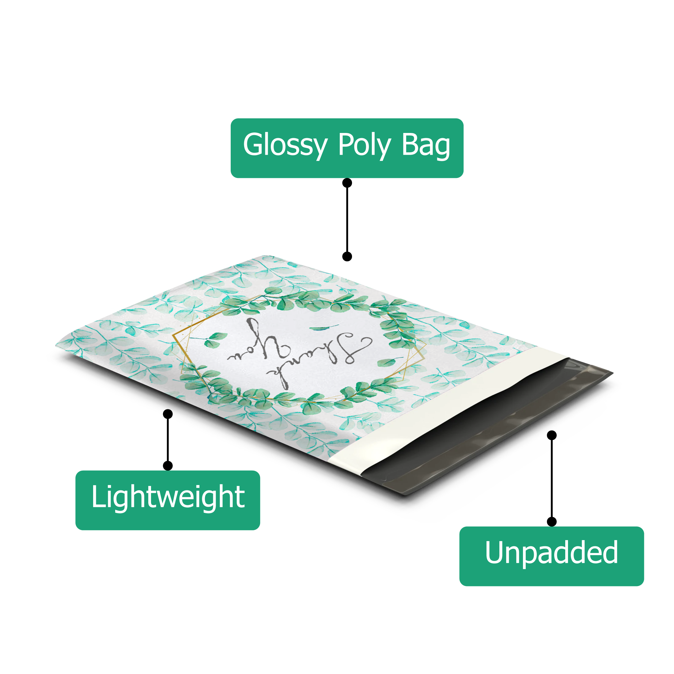 10x13 Eucalyptus Poly Mailers – Shipping Bags for Small Business
