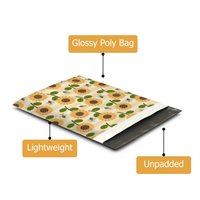 12x15 Sunflowers and Bees Poly Mailers – Shipping Bags for Small Business