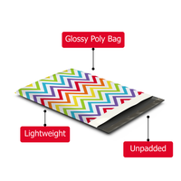 10x13 Rainbow Chevron Poly Mailers – Shipping Bags for Small Business