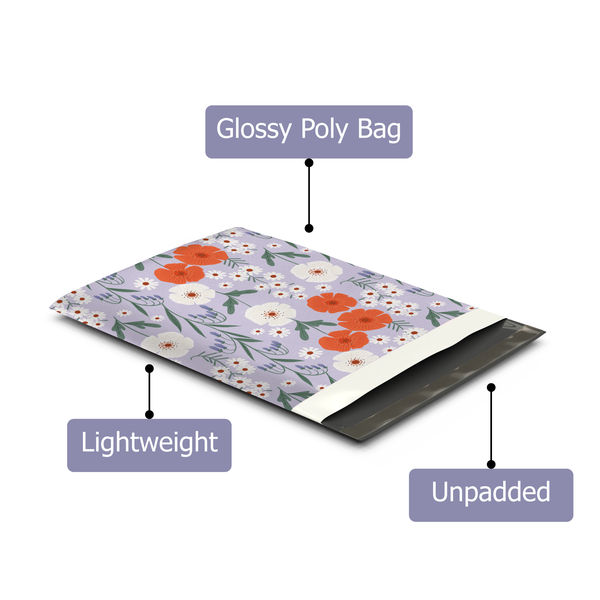 10x13 Floral Fields Poly Mailers – Shipping Bags for Small Business