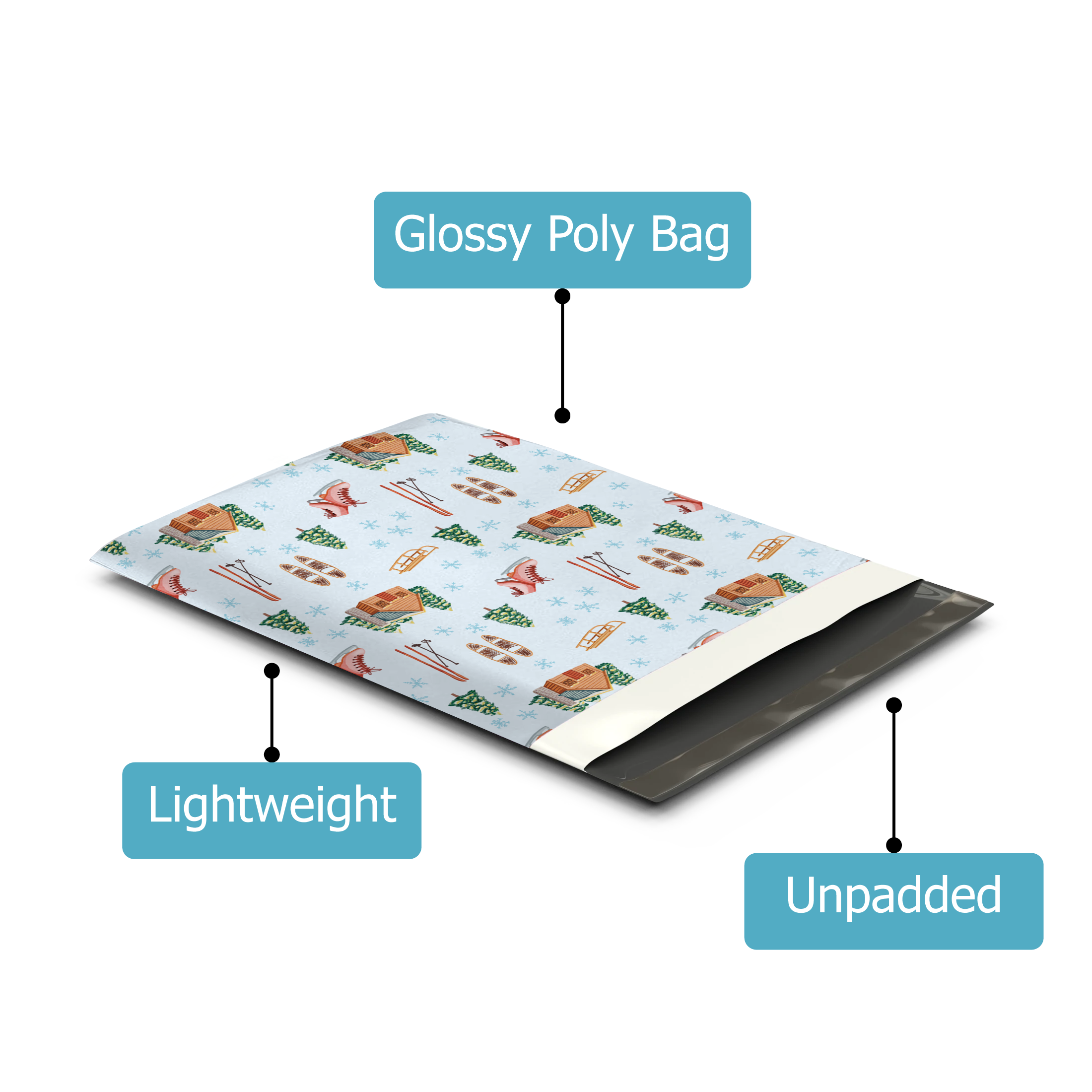 10x13 Snow Day Poly Mailers – Shipping Bags for Small Business