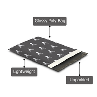 10x13 Charcoal Deer Heads Poly Mailers – Shipping Bags for Small Business