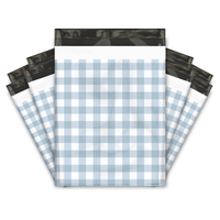 19x24 Blue Gingham Poly Mailers – Large Printed Shipping Bags