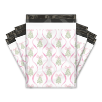 10x13" Christmas Trees and Bows Designer Poly Mailers Shipping Envelopes Premium Printed Bags