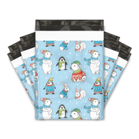 10x13 Winter Animals Designer Poly Mailers Shipping Envelopes Premium Printed Bags - Pro Supply Global