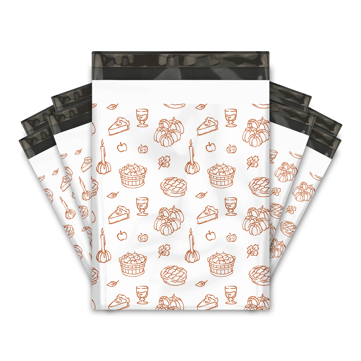 10x13 Autumn Harvest Poly Mailers – Fall Printed Shipping Bags for Small Business