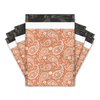 10x13 Orange Pumpkin Paisley Designer Poly Mailers Shipping Envelopes Premium Printed Bags