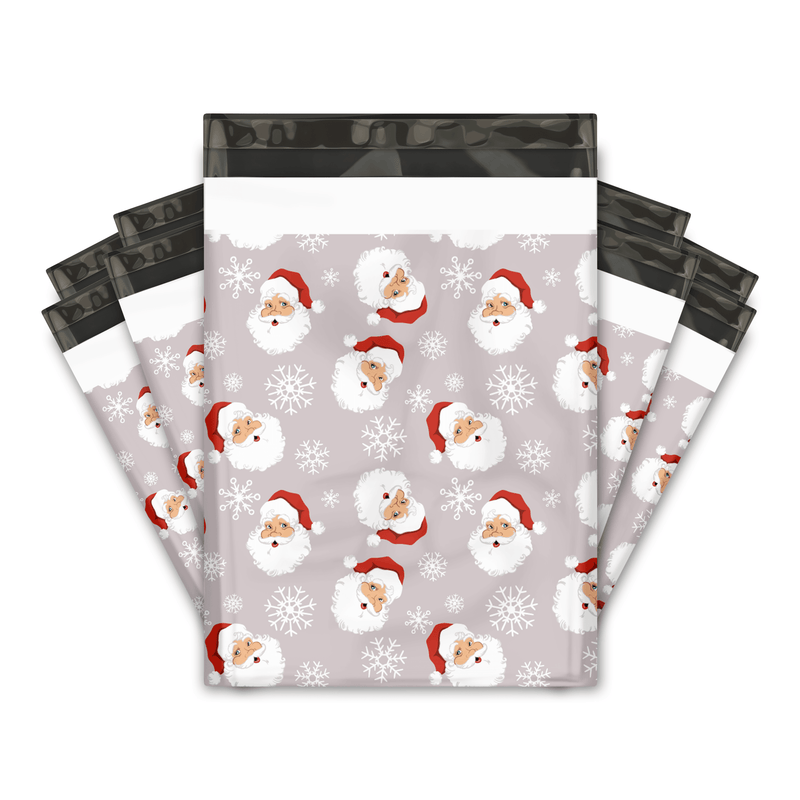 10x13 Santa Claus Designer Poly Mailers Shipping Envelopes Premium Printed Bags - Pro Supply Global