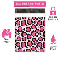 10x13 Pink Leopard Print Poly Mailers – Shipping Bags for Small Business