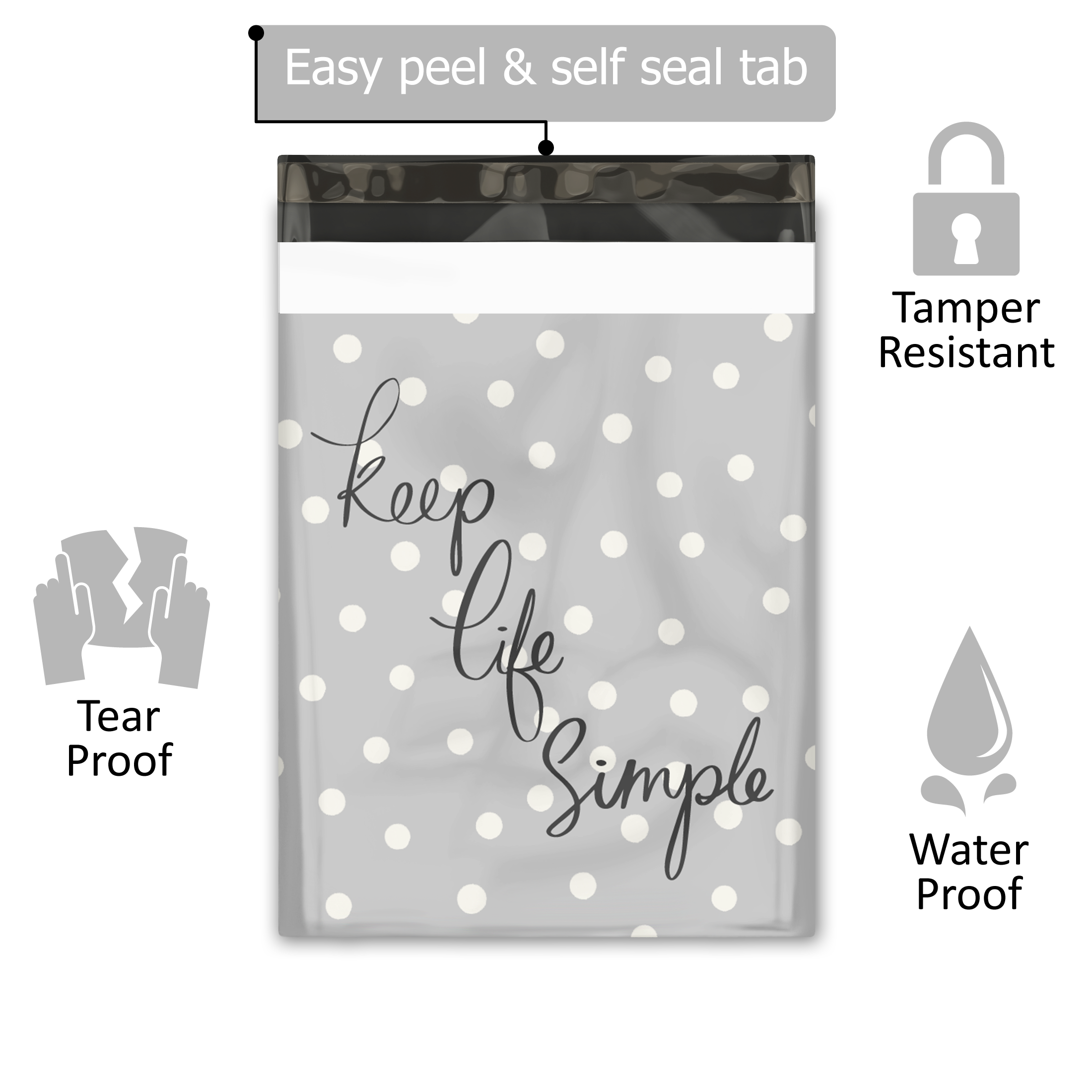 10x13 Polka Dots Poly Mailers – Shipping Bags for Small Business