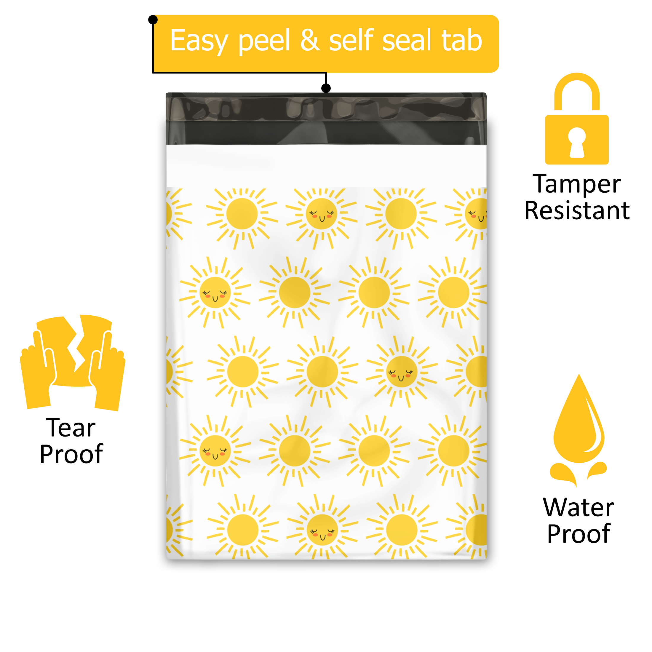 10x13 Sunshine Poly Mailers – Shipping Bags for Small Business