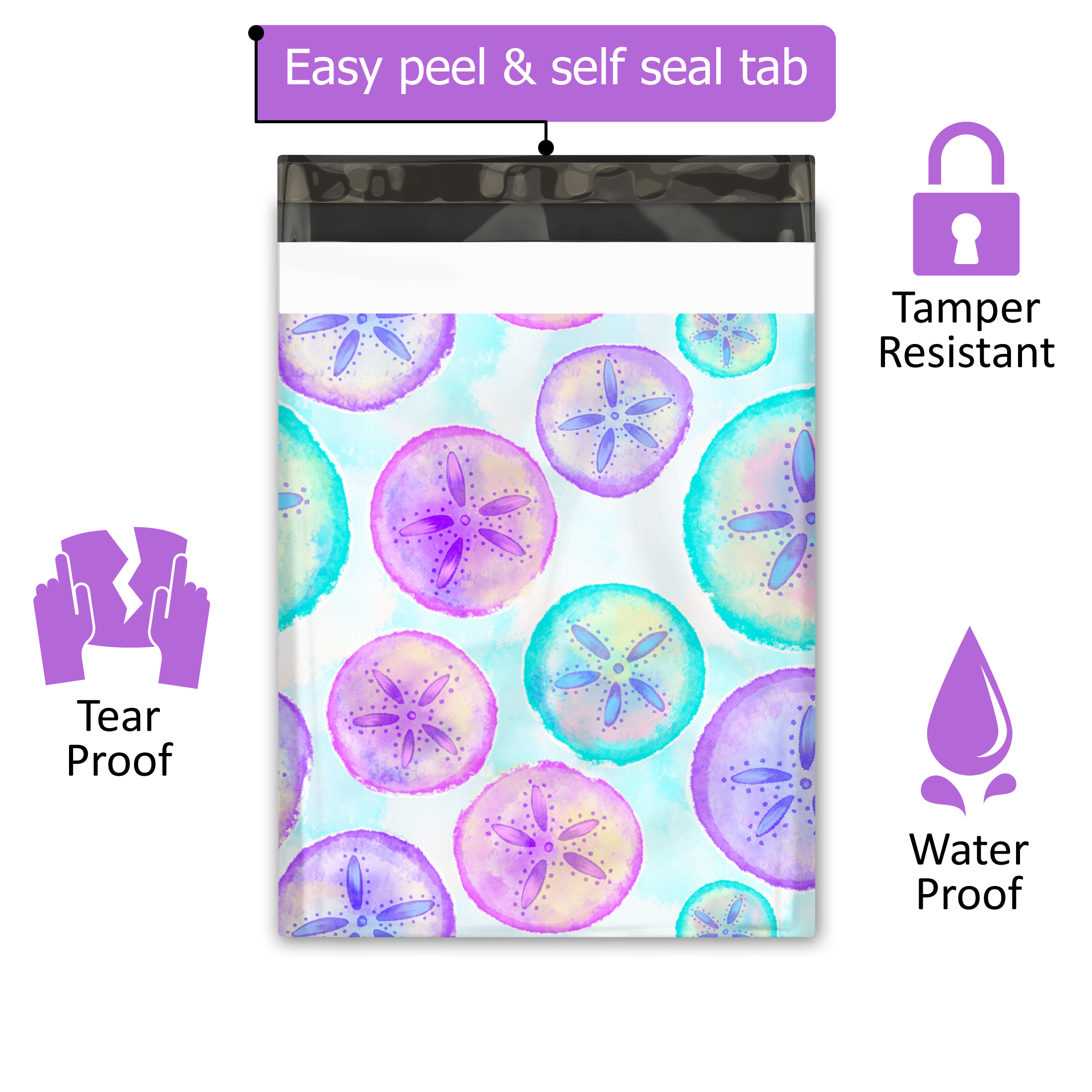 10x13 Sand Dollar Poly Mailers – Shipping Bags for Small Business