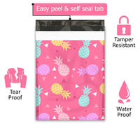 10x13 Pink Pineapple Poly Mailers – Shipping Bags for Small Business