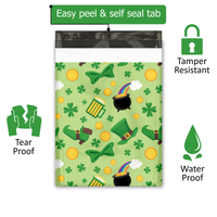 10x13 Lucky Shamrock Poly Mailers – Shipping Bags for Small Business