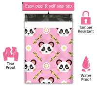10x13 Pink Panda Poly Mailers – Shipping Bags for Small Business