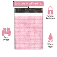 10x13 Pink Bricks Poly Mailers – Shipping Bags for Small Business