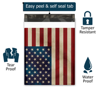 12x15 Rustic American Flag Poly Mailers – Shipping Bags for Small Business