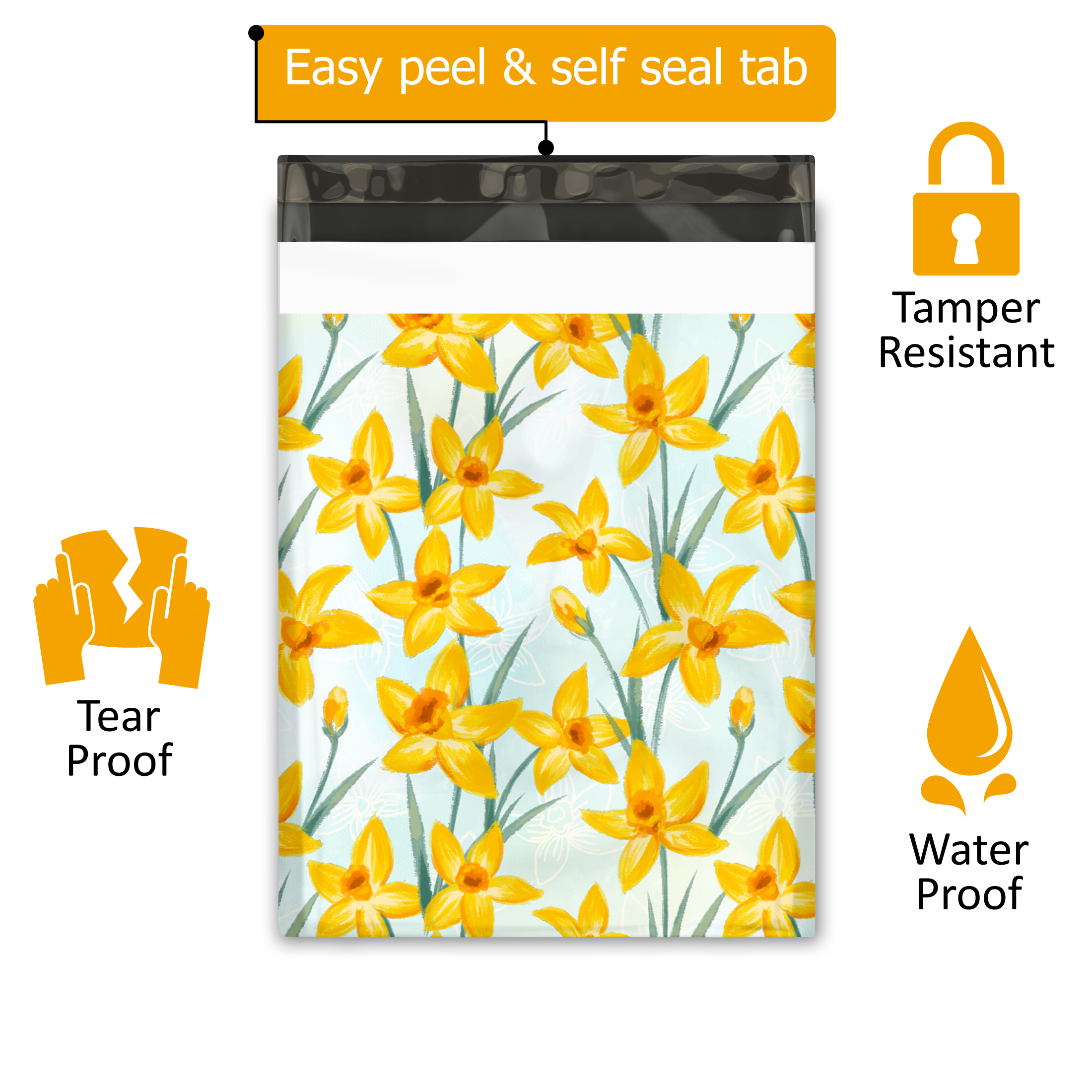 10x13 Daffodil Poly Mailers – Shipping Bags for Small Business