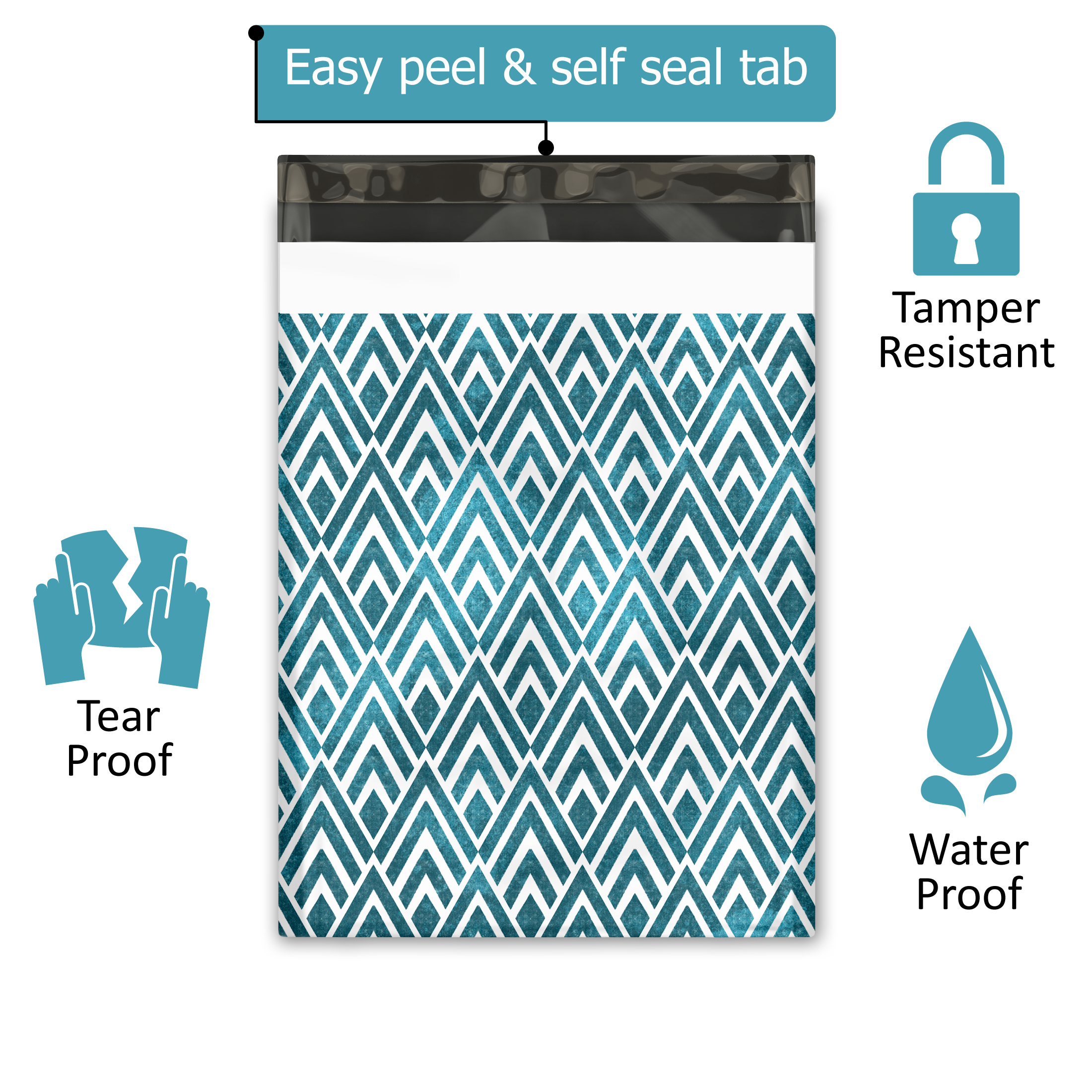 10x13 Geometric Poly Mailers – Shipping Bags for Small Business