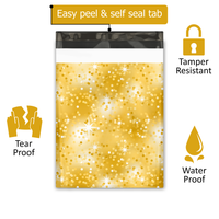10x13 Gold Confetti Poly Mailers – Shipping Bags for Small Business