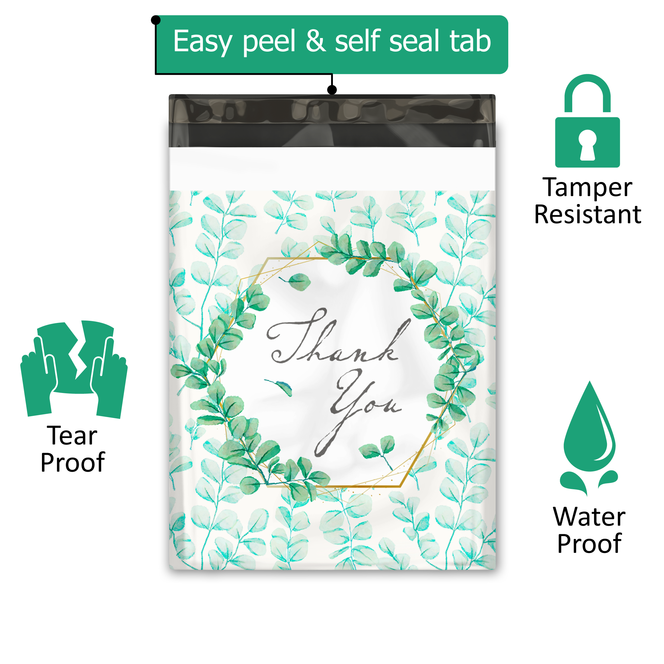 10x13 Eucalyptus Poly Mailers – Shipping Bags for Small Business