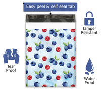 10x13 Summer Berries Poly Mailers – Shipping Bags for Small Business