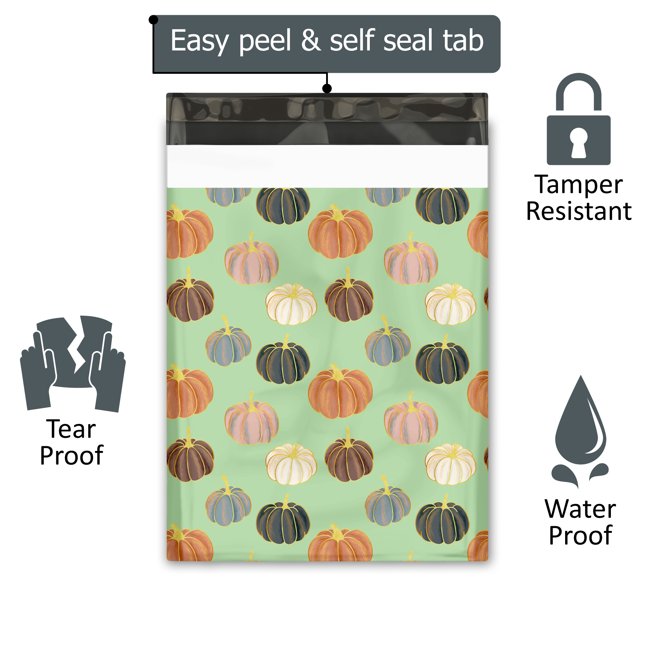 10x13 Pumpkin Patch Poly Mailers – Shipping Bags for Small Business