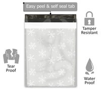 12x15 Winter Snowflake Poly Mailers – Shipping Bags for Small Business