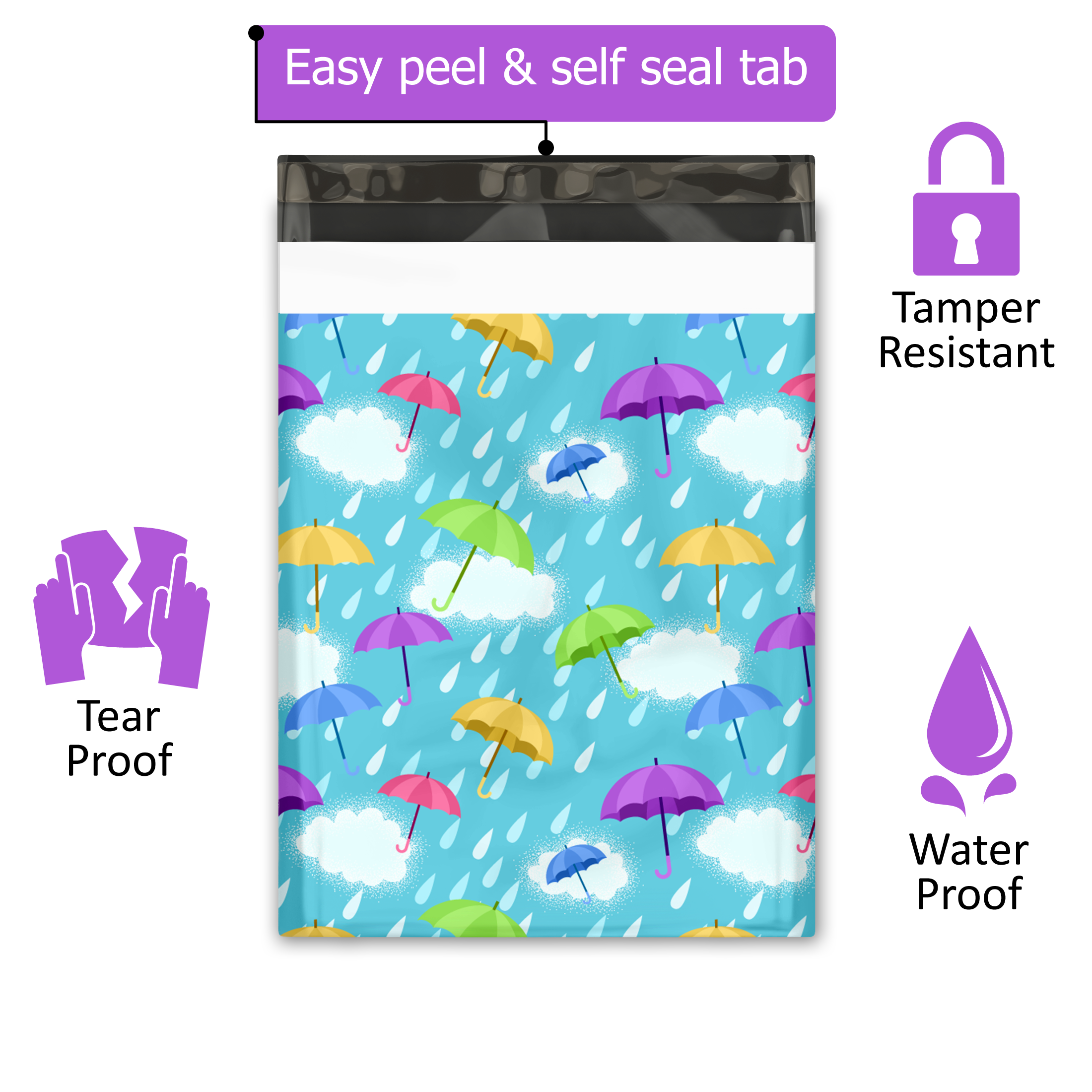 10x13 Umbrellas Poly Mailers – Shipping Bags for Small Business