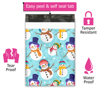 10x13 Snowmen Poly Mailers – Shipping Bags for Small Business