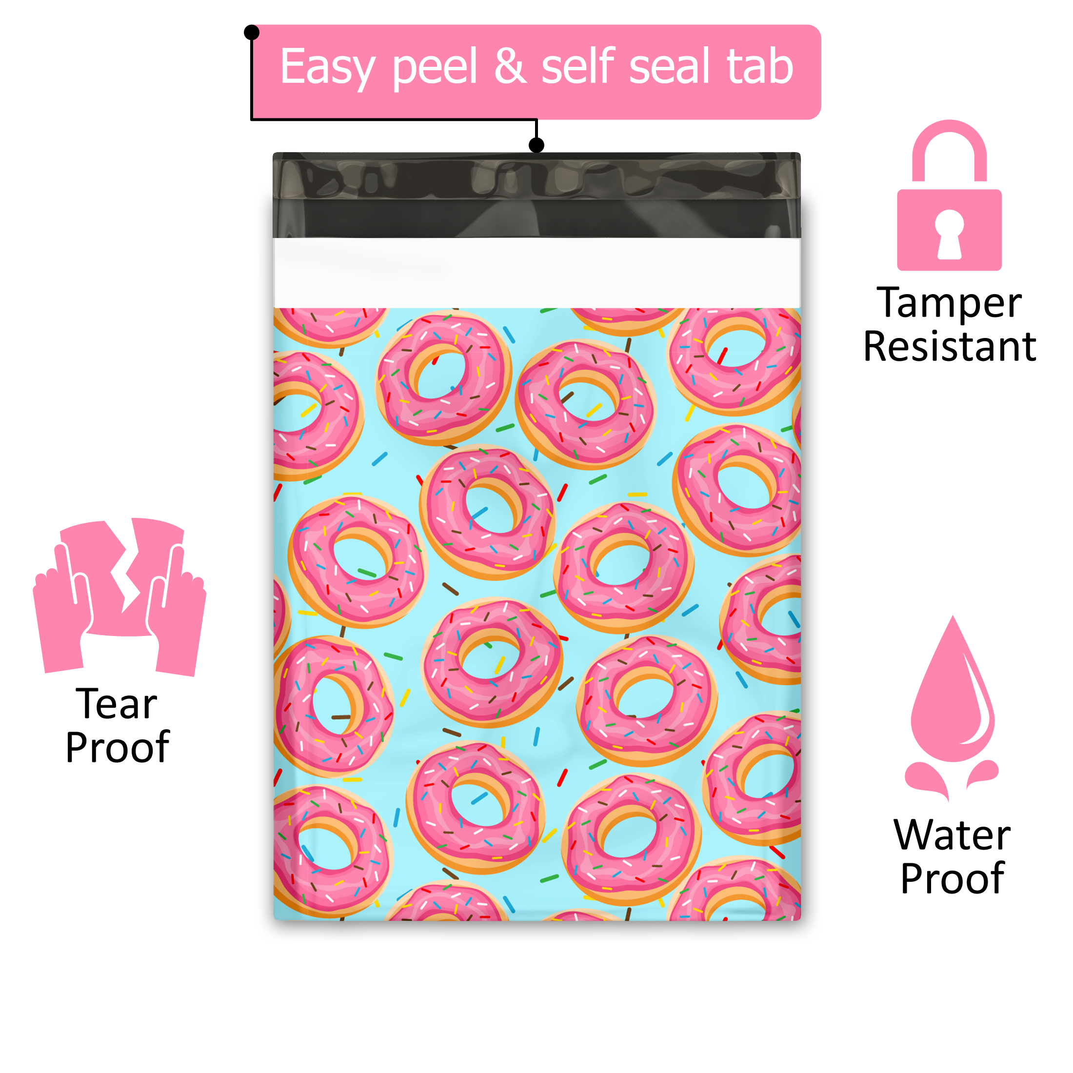 10x13 Extra Thick Heavy Duty Donut Poly Mailers – Shipping Bags for Small Business