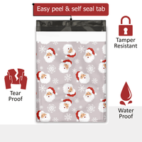 10x13 Santa Claus Designer Poly Mailers Shipping Envelopes Premium Printed Bags - Pro Supply Global