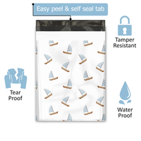 10x13 Sailboats Poly Mailers – Shipping Bags for Small Business