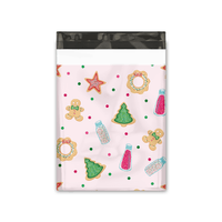 10x13 Christmas Cookie Designer Poly Mailers Shipping Envelopes Premium Printed Bags - Pro Supply Global