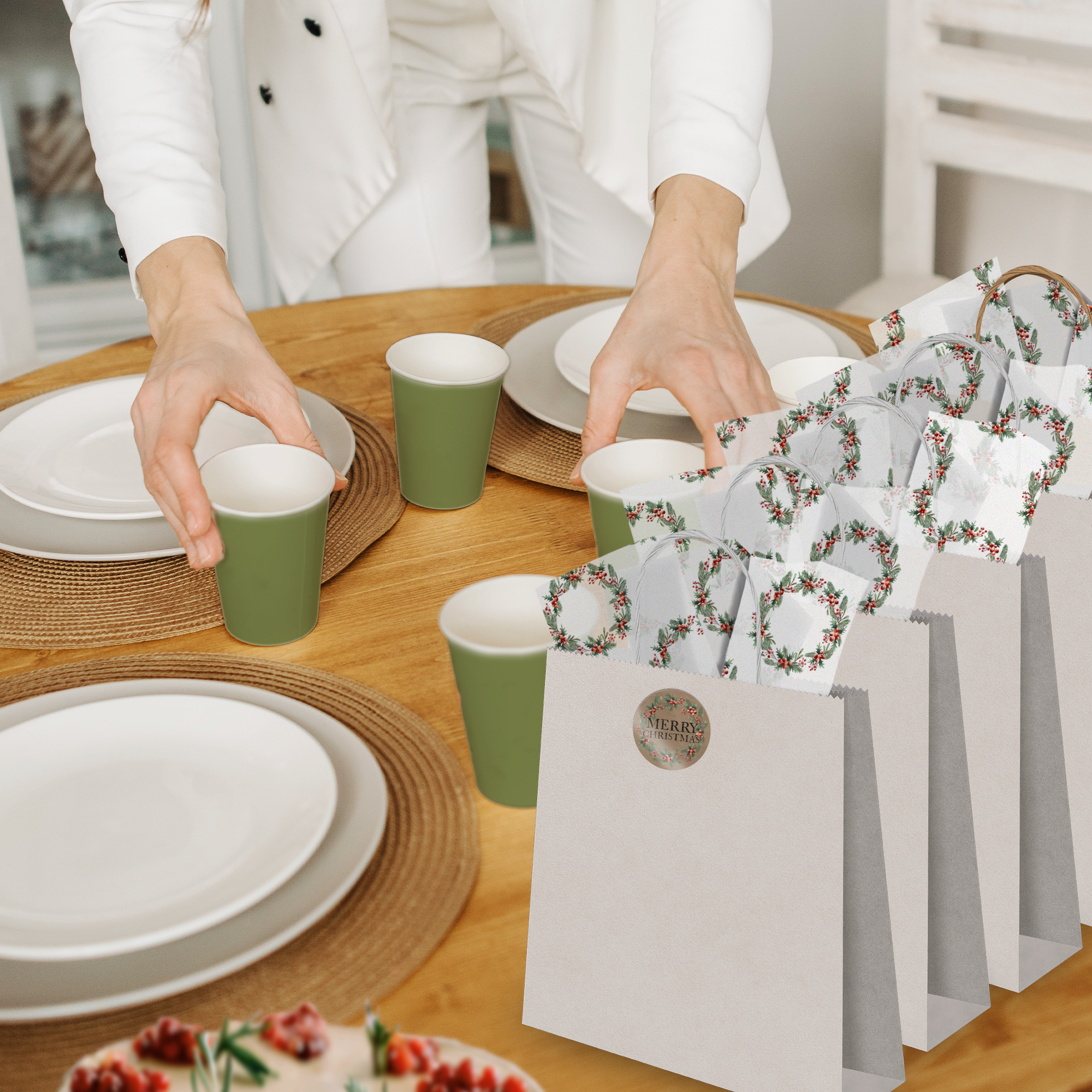 Christmas Wreath 20x30 Tissue Paper – Gift Wrapping & Boutique Packaging