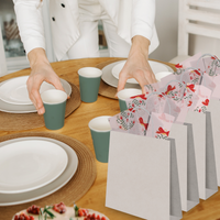 Vintage Floral Christmas Baubles Tissue Paper – 20 x 30 Holiday Gift Wrap Tissue Paper