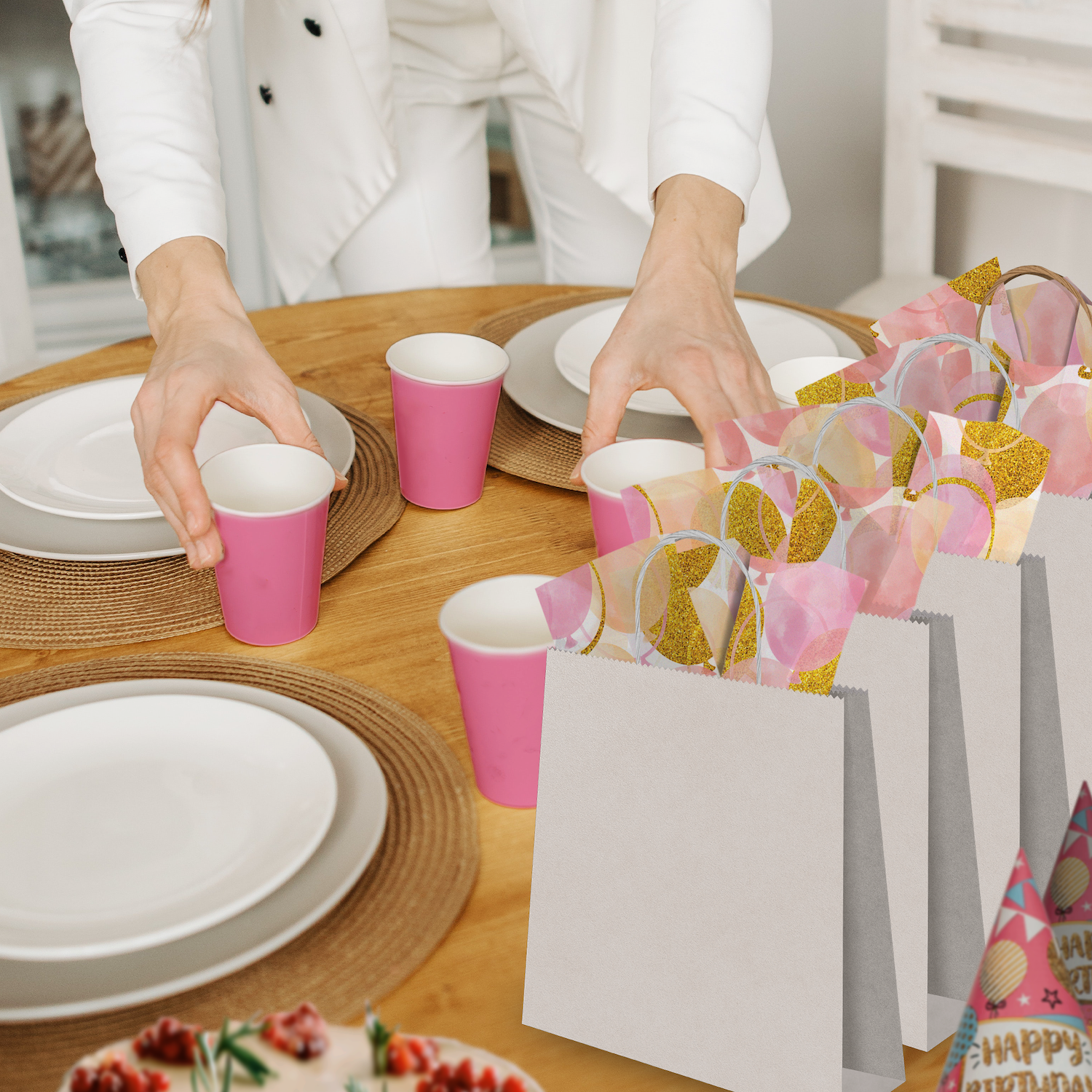 Pink and Gold Balloons 20x30 Tissue Paper – Gift Wrapping & Boutique Packaging