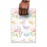 9x12 Butterflies Poly Merchandise Bags – Retail Bags with Die-Cut Handles (2 Mil)