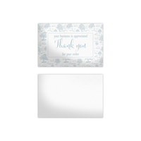 Blue Toile Insert Cards for Business Customers