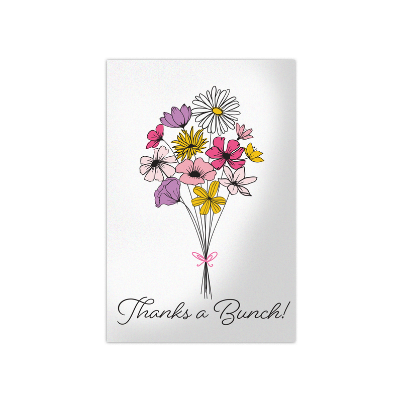 Thanks a Bunch Floral Insert Cards for Business Customers