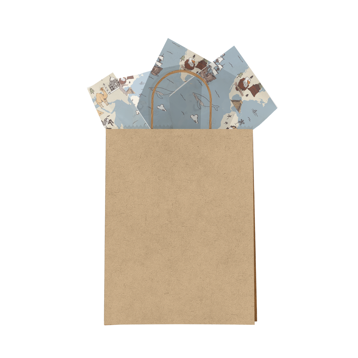 Kid's Map Designer Tissue Paper For Gift Bags
