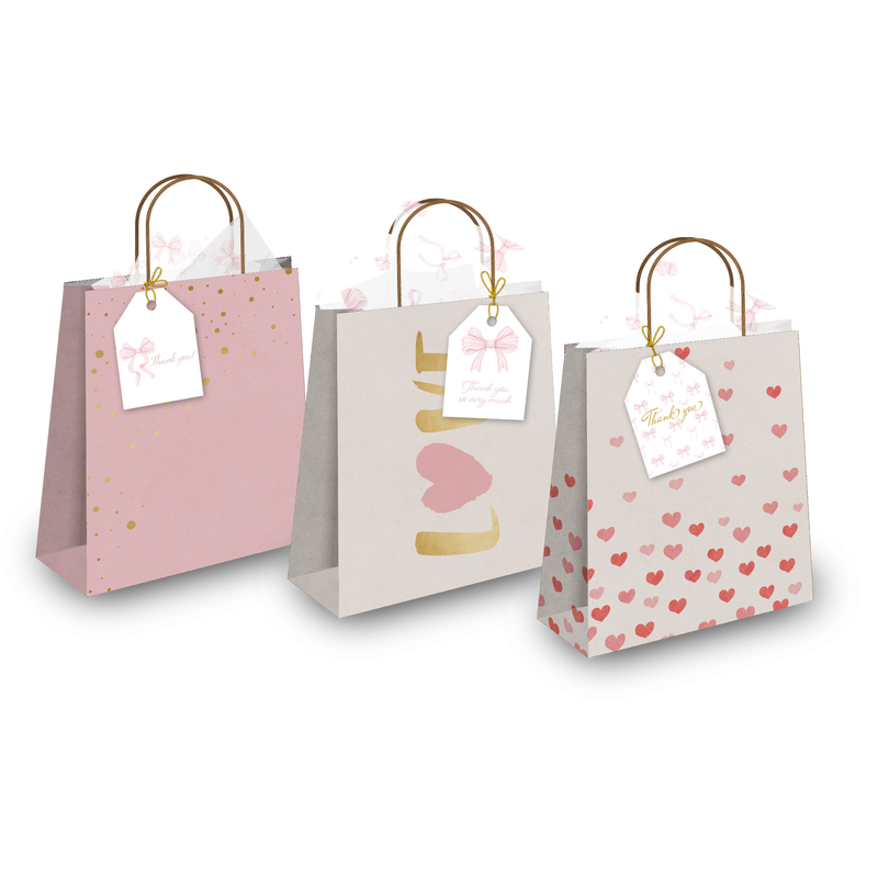 Pink Bows Assortment Gift Tags