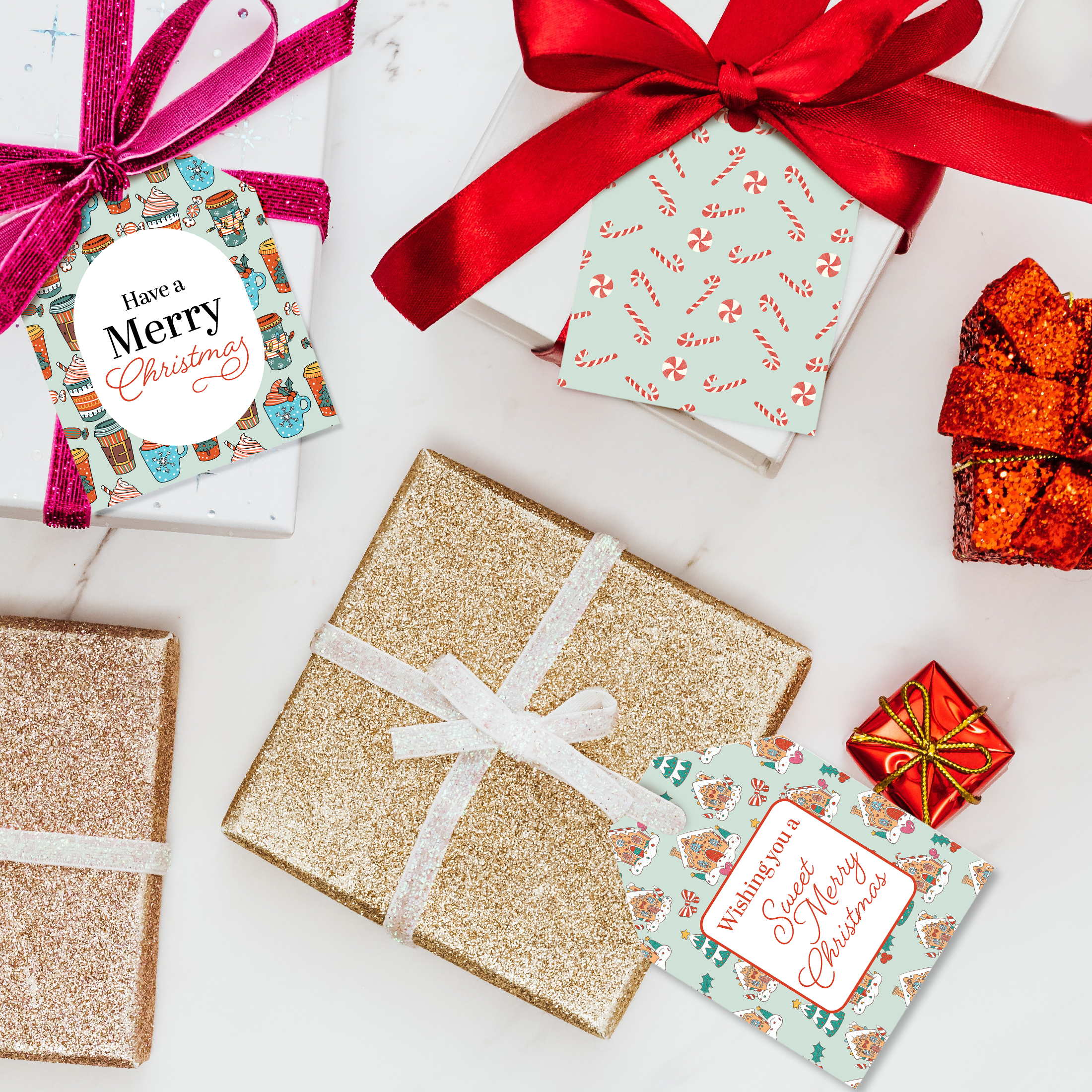 Christmas Treats Assortment Gift Tags