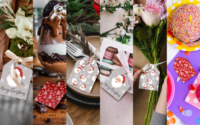Christmas Santas Assortment Gift Tags