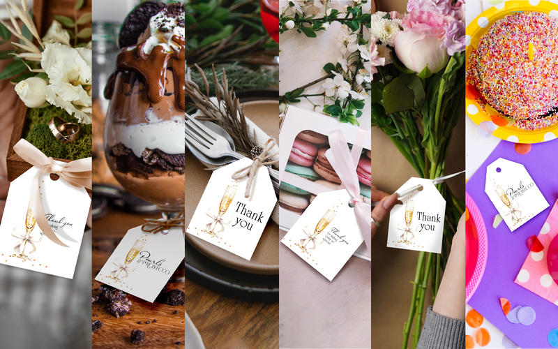Pearls and Prosecco Bridal Shower Assortment Gift Tags