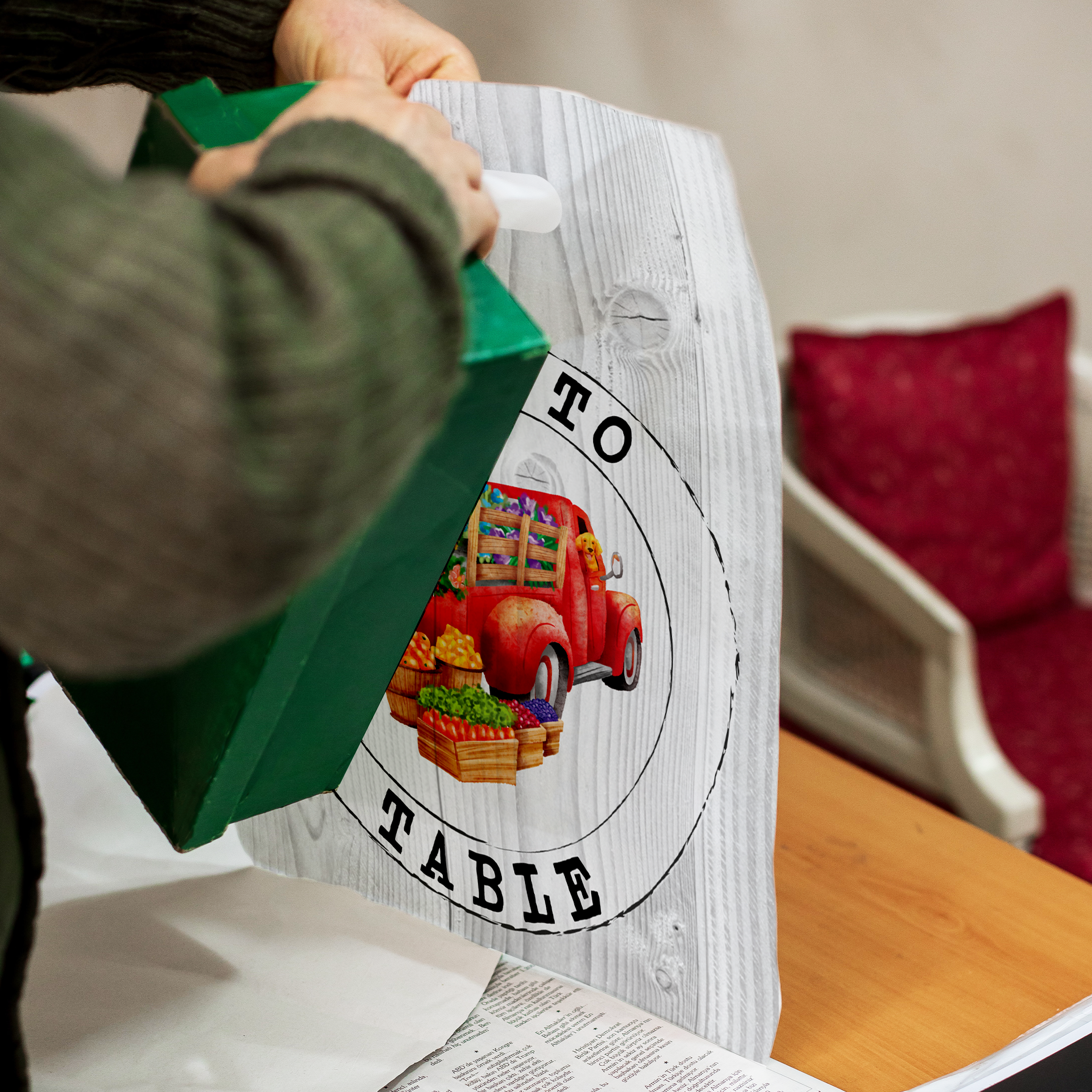 12x15 Farmer's Market Poly Merchandise Bags – Retail Bags with Die-Cut Handles (2 Mil)